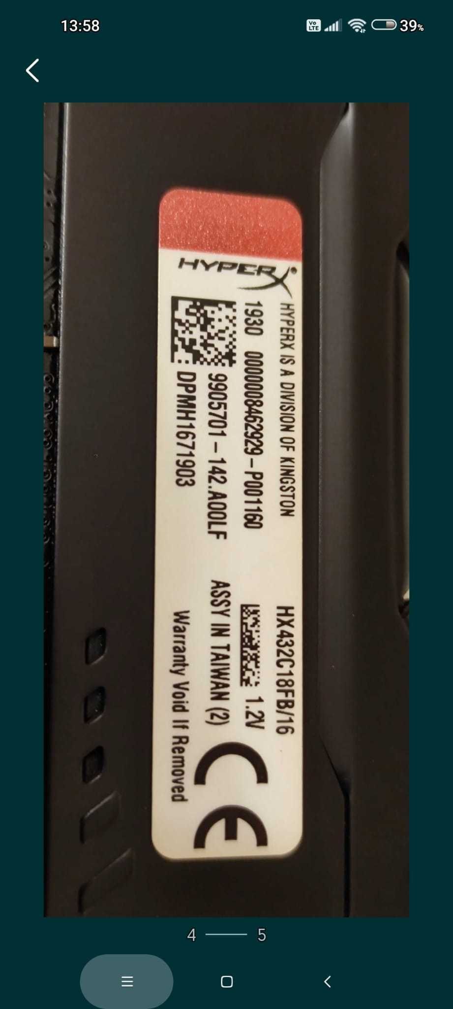 Memorie RAM Hyperx 16gb