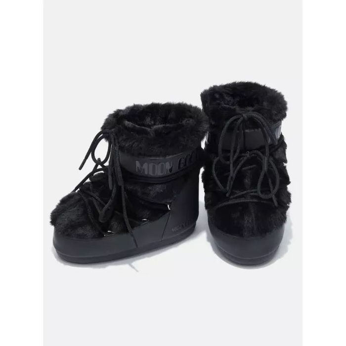 Дамски Апрески Moon Boot Icon Low Faux Fur Blk