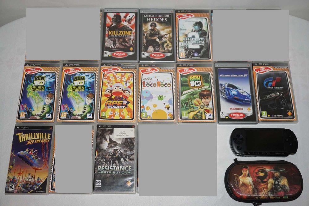 PSP Конзола E1008 + 11 Игри Gran Turismo/Killzone/Ghost Recon/Loco