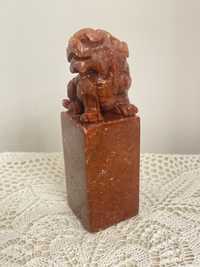 Винтидж китайски печат/щампа куче от естествен камък