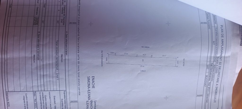 Teren ~ 1875 mp², 12km