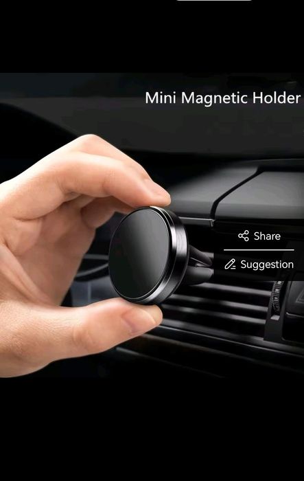 Suport magnetic telefon pentru mașină – prindere pe grila de ventilați