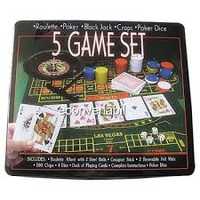 Set Jocuri 5in1 Poker Ruleta Black Jack Craps Poker Dice