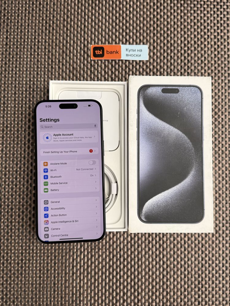 КАТО НОВ!/*ЛИЗИНГ*/ iPhone 15 Pro Max Blue Titanium 256Gb / Айфон