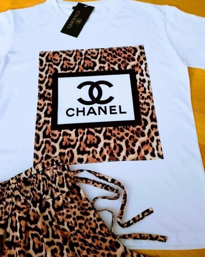 Compleu Chanel animal print,diverse mărimi, bumbac cu licra