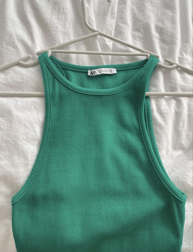 Rochie verde Zara midi, S
