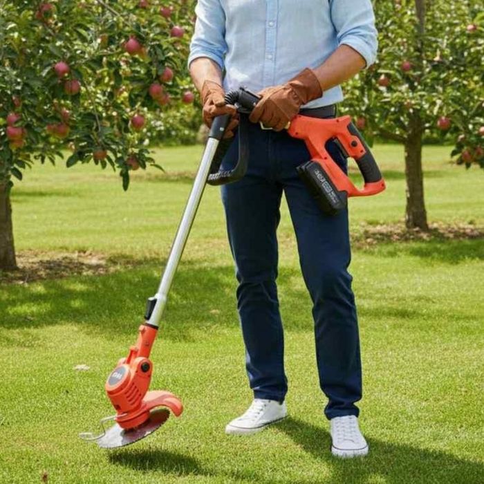 Телескопичен акумулаторен тример за трева 48V с две батерии