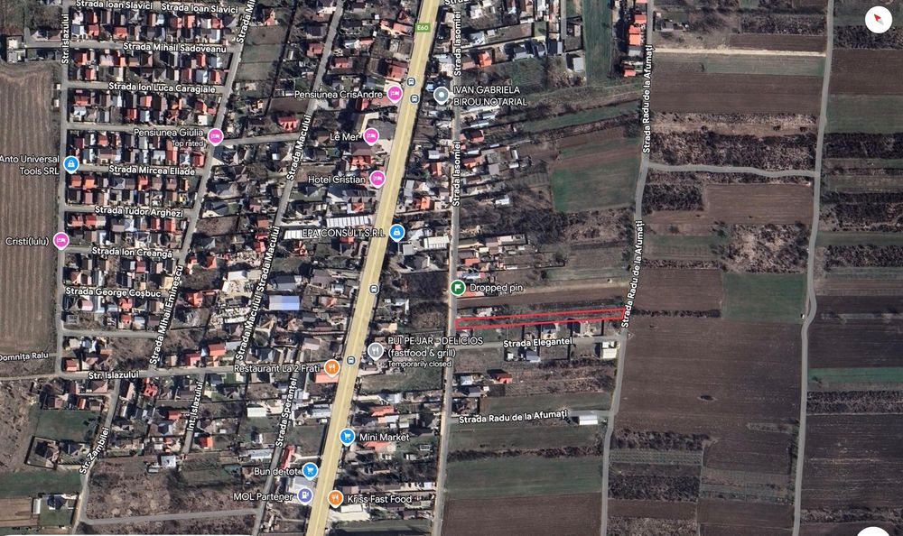 Teren de vânzare Afumați (deschidere la 2 străzi)