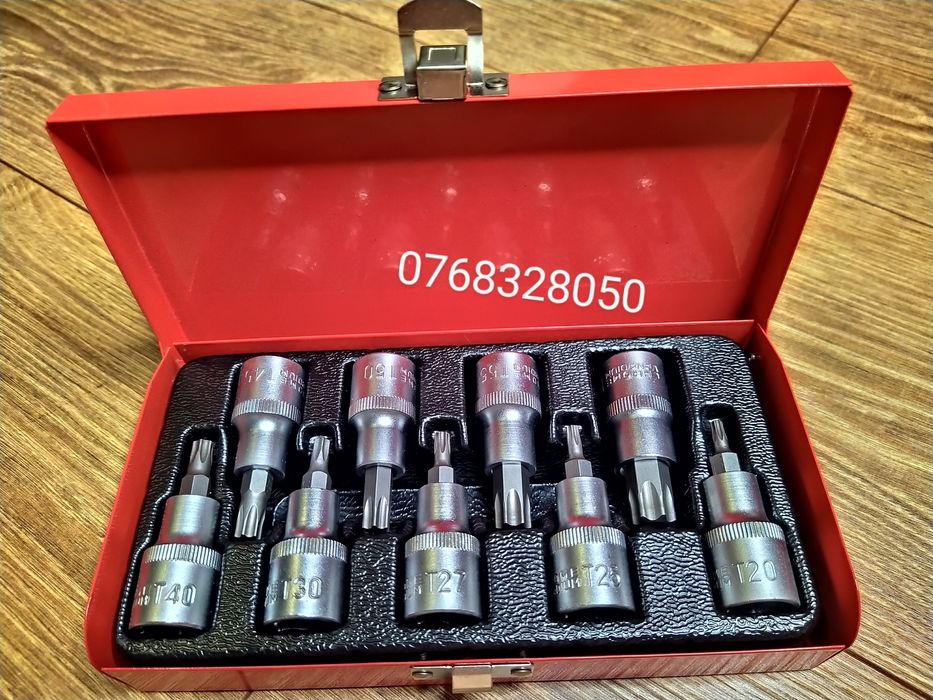 Trusa chei tubulare cu torx 9 piese TX 20-60
