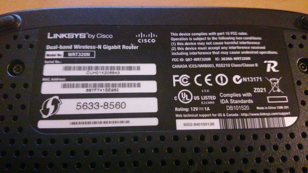 Router wireless Linksys WRT320N