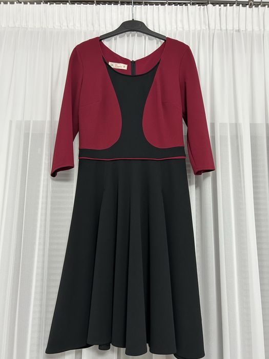 Rochie negru/visiniu