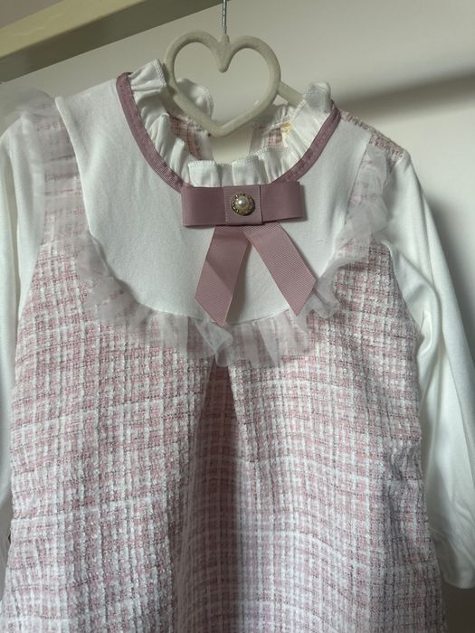 Официална рокля млечно розово 2г