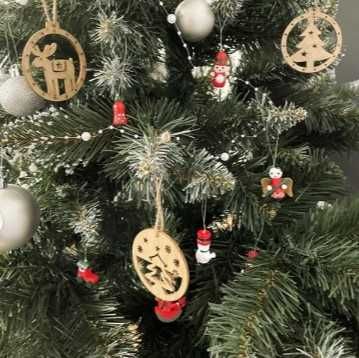 Бутикови дървени коледни играчки