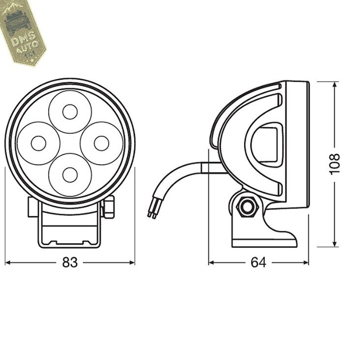 Proiector LED Osram VX80-WD Wide| Magazin Accesorii Off-Road| DMS4x4