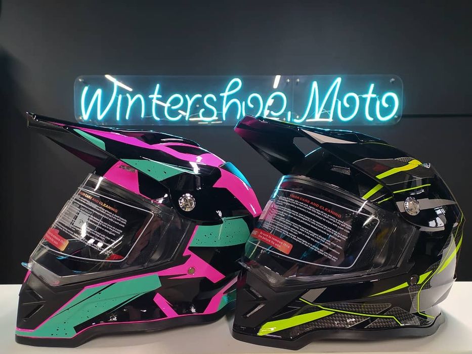 Новые, Крутые Мотошлемы Фулфейс с Визором! Эндуро/Мотокросс! Мотоэкип!