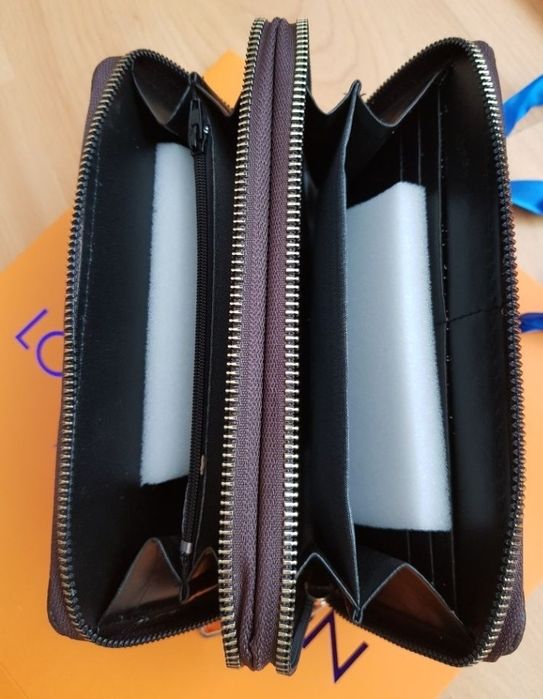 Portofele duble dama, logo metalic auriu, super model