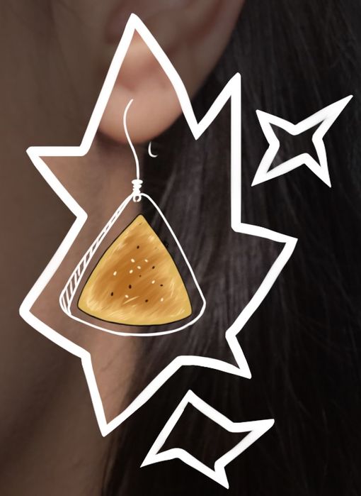 Национальные акриловые серьги