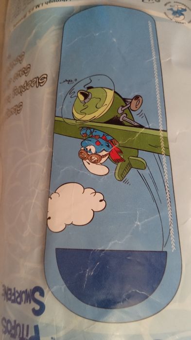 Strumfii, Sac de dormit copii Peyo cu strumf aviator, pilot de avion