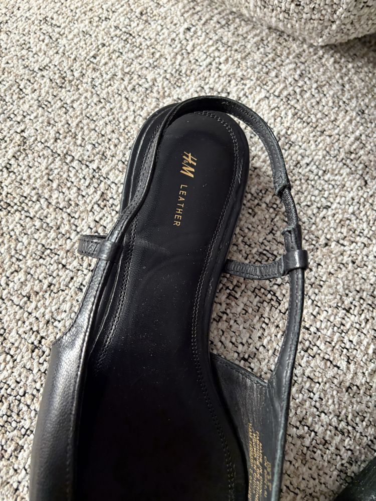 Ниски обувки естественa кожа h&m