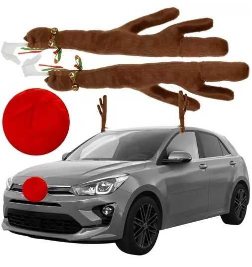 Забавна коледна украса за кола еленски рога