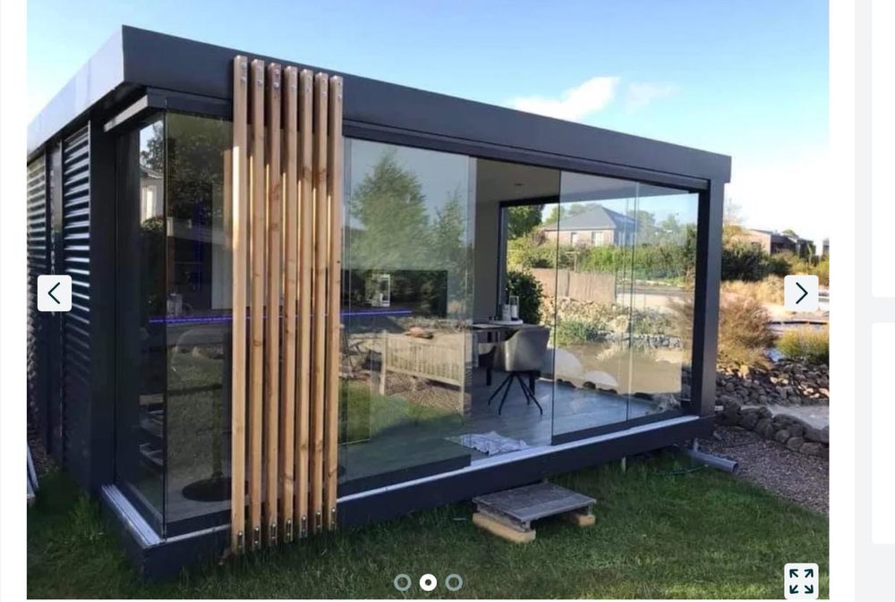 Container modular pentru biroul companiei dvs, cu lambriu de lemn stic