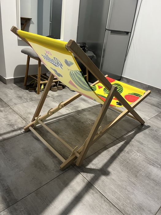 Sezlong pentru gradina sau plaja din lemn