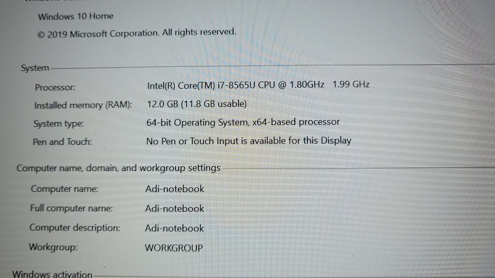 Ultrabook laptop Lenovo ideea pad S540 I7, Nvidia Mx250 12gb ram