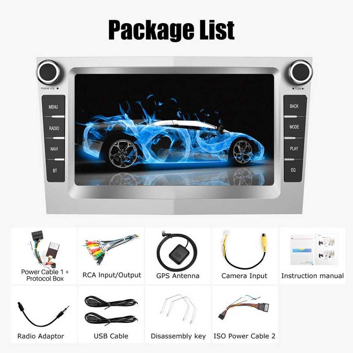 7” 2-DIN мултимедия за OPEL. Android 14, RDS, 64GB ROM, RAM 4GB DDR3
