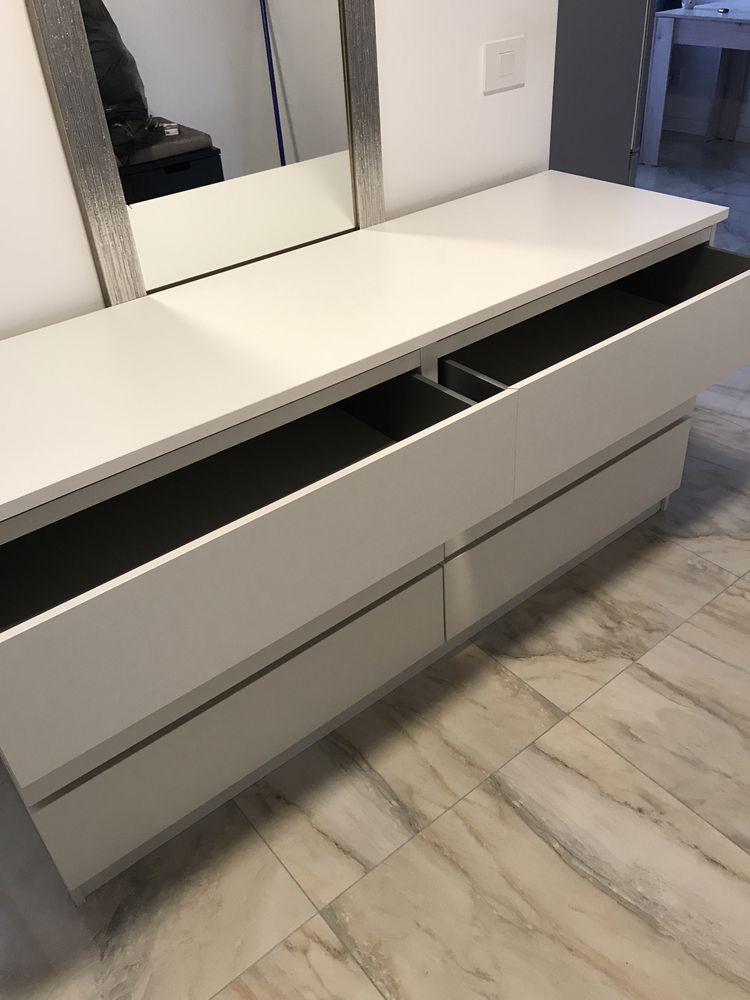 Comoda alba, 6 sertare