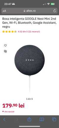 Boxa inteligenta GOOGLE Nest mini 2nf