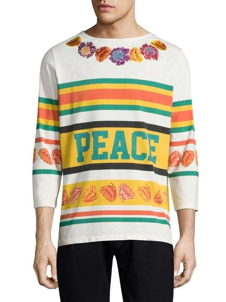 Paul Smith Embroidered Floral Peace Hockey Мъжка Блуза Пуловер size S