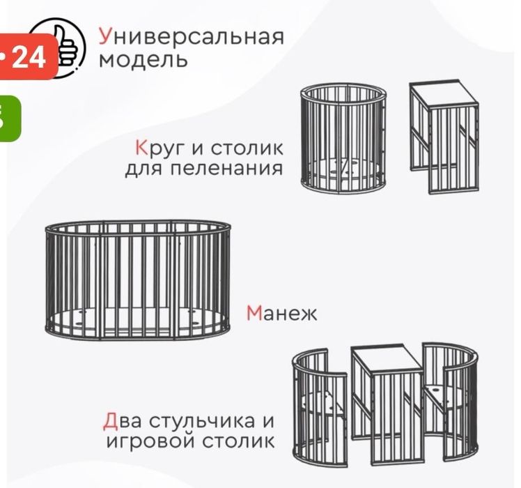 Продам в хорошем состояние Кровать манеж 8в1