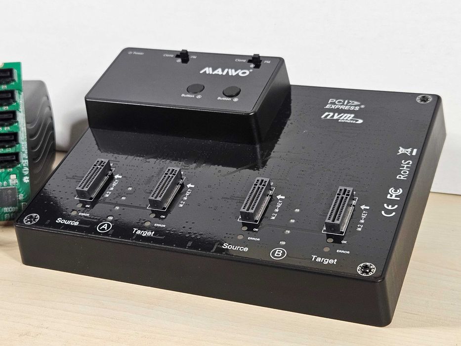 MAIWO 4-Bay M.2 NVMe Dock – бърза станция за хора с много SSD-та