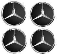 set 4 Capace mercedes negru doar pentru jante originale Benz