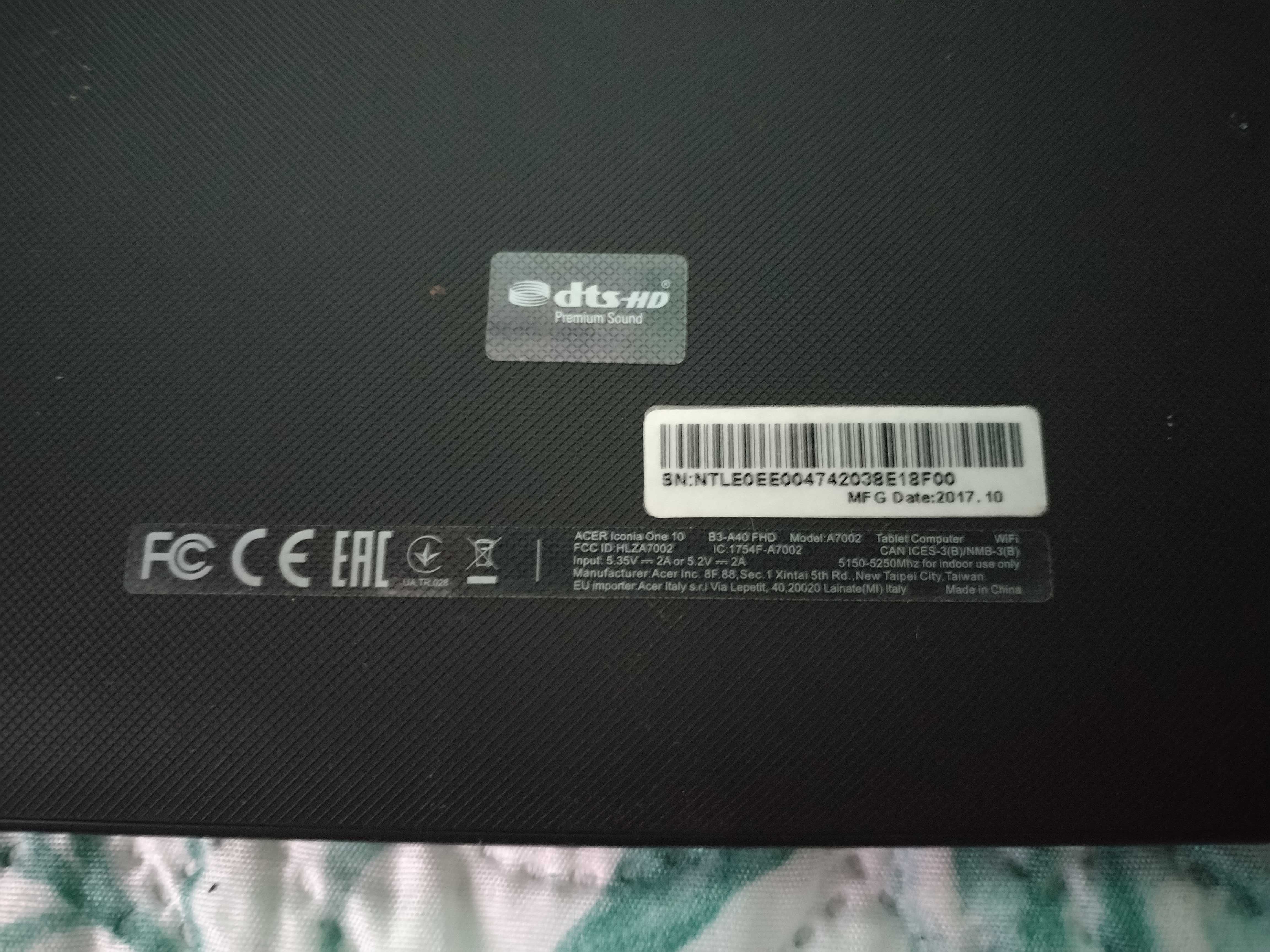 Acer Iconia One 10 B3-A40