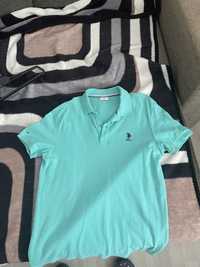 Tricou polo turcoaz