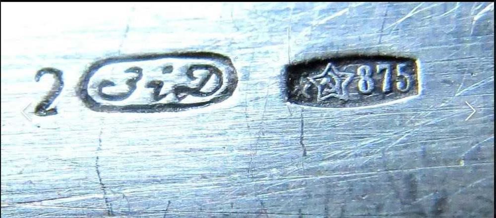 Tacamuri argint 875, sovietice, rusia 1930