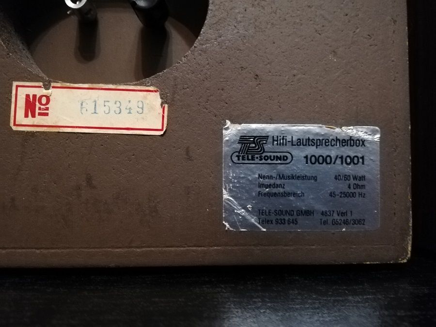 Set Boxe TeleSound - 2cai/60 watt/4 ohmi/Lemn -Vintage/Impecabile/RFG