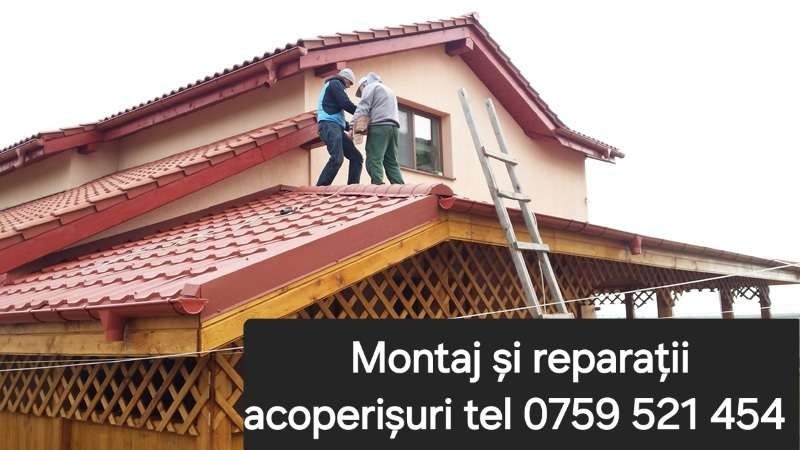 Reparații acoperișuri/Montaj Țiglă ceramică/Dulgheri Hidroizolații