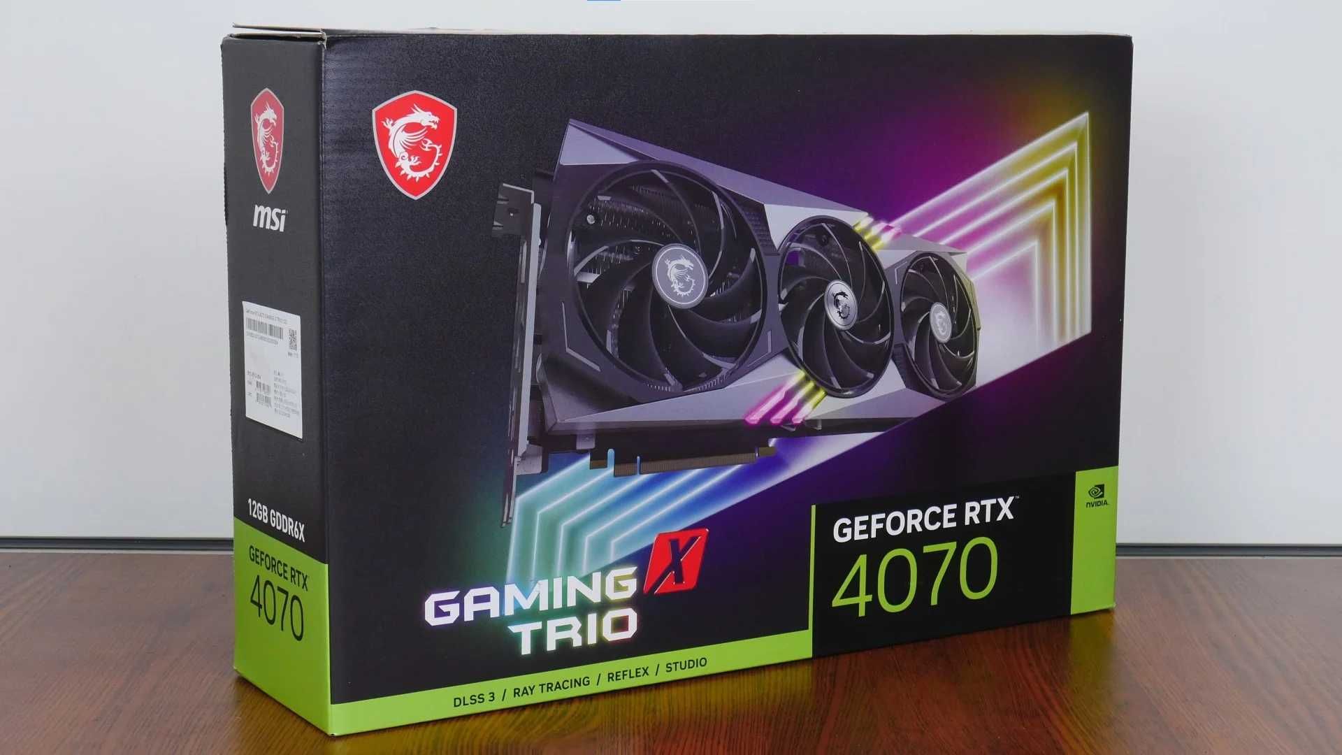 Видеокарта MSI GeForce RTX 4070 GAMING X TRIO 12G с БГ гаранция