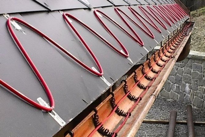 Греющий кабель, обогрев водостоков