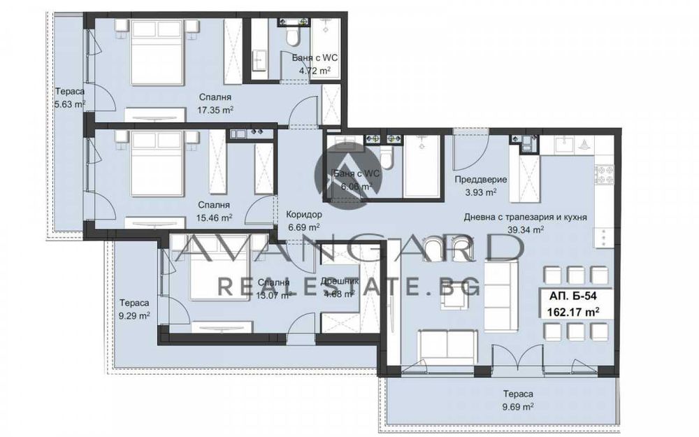 оф.21145 Четиристаен Луксозна сграда Смирненски