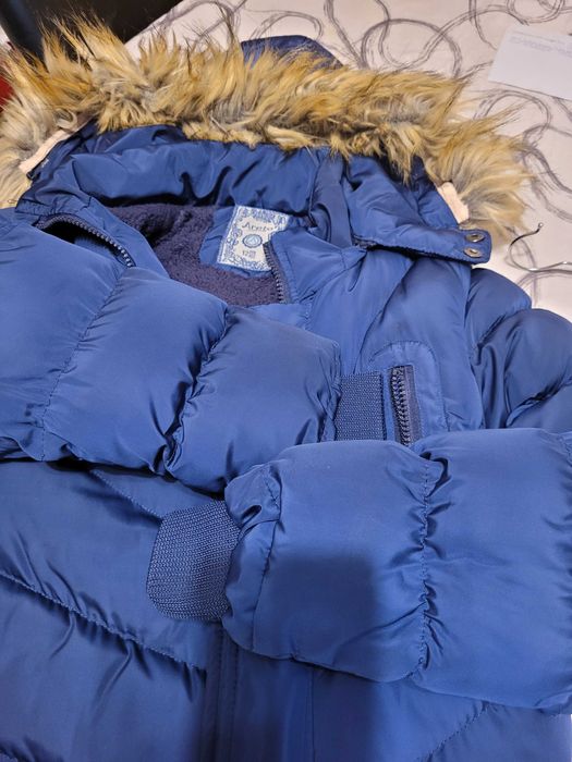 Geaca iarna copii,Areto 146,152, 12 ani bleumarin.