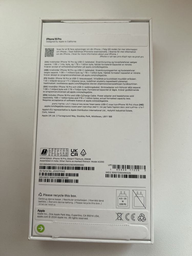 Iphone 16 pro Новый