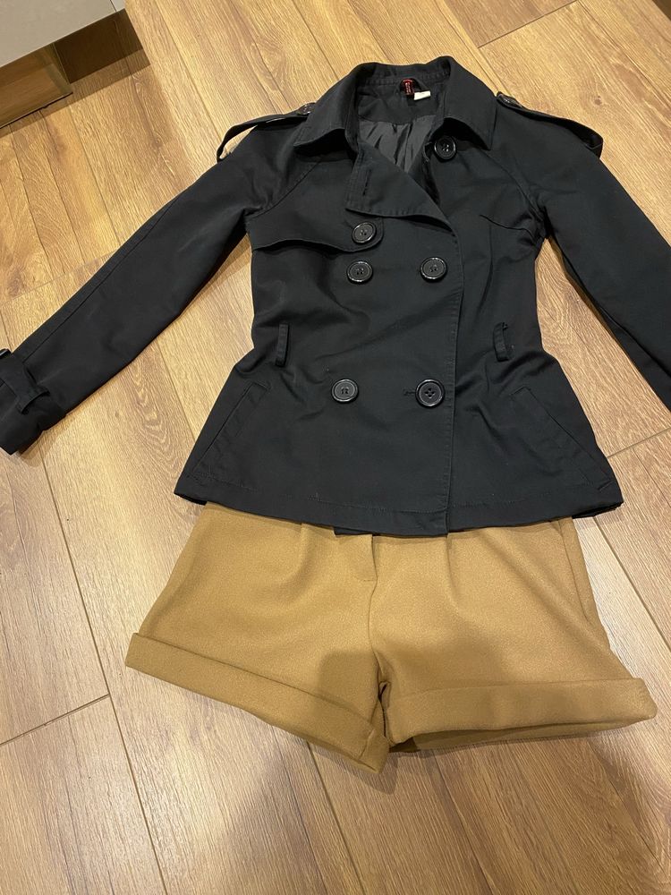 Черно късо яке,сако тренч H&M