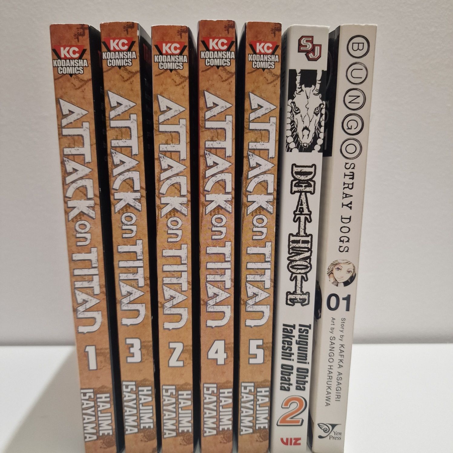 Manga- Attack on titan & Death note & Bungo stray dogs