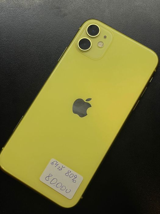 Iphone 11, 64гб, 80% акб, Kaspi 0-0-12