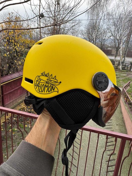 Casca schi Salomon Orka Visor copii S 53-56 cm galbenă