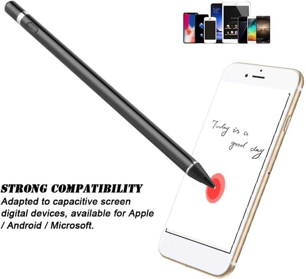 Stylus Активна писалка за сензорен екран с 1,5 мм,LED инд+5 накрайника