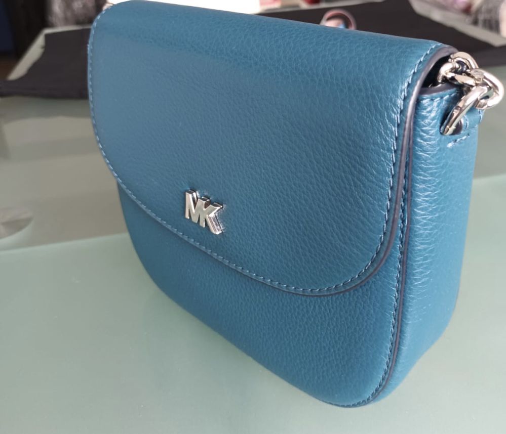 Geanta Michael Michael Kors crossbody albastra turcoaz teal